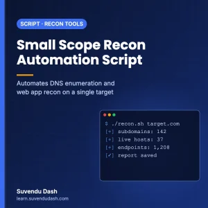 Small Scope Reconnaissance Automation Script – cover