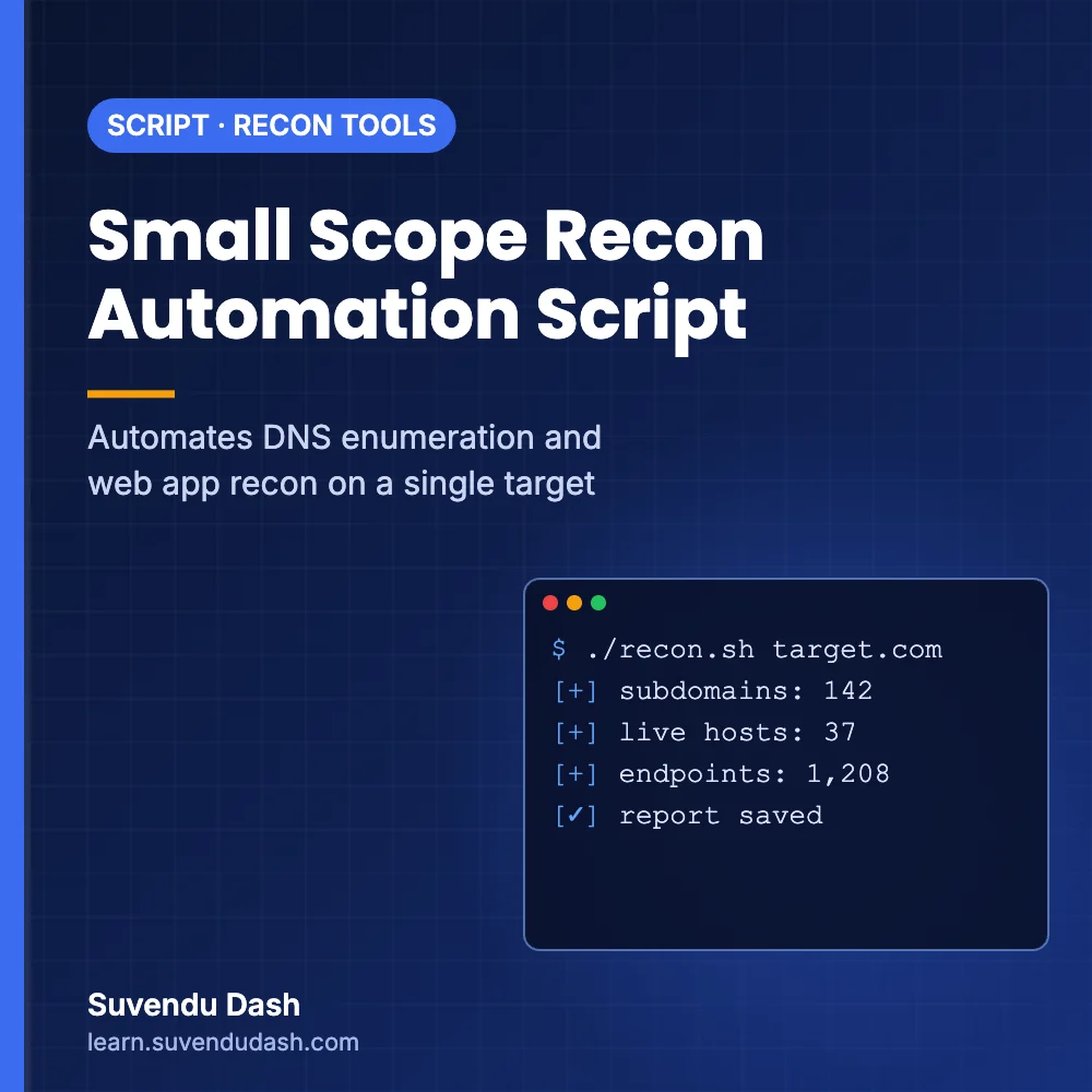Small Scope Reconnaissance Automation Script – cover